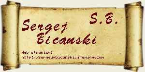 Sergej Bičanski vizit kartica